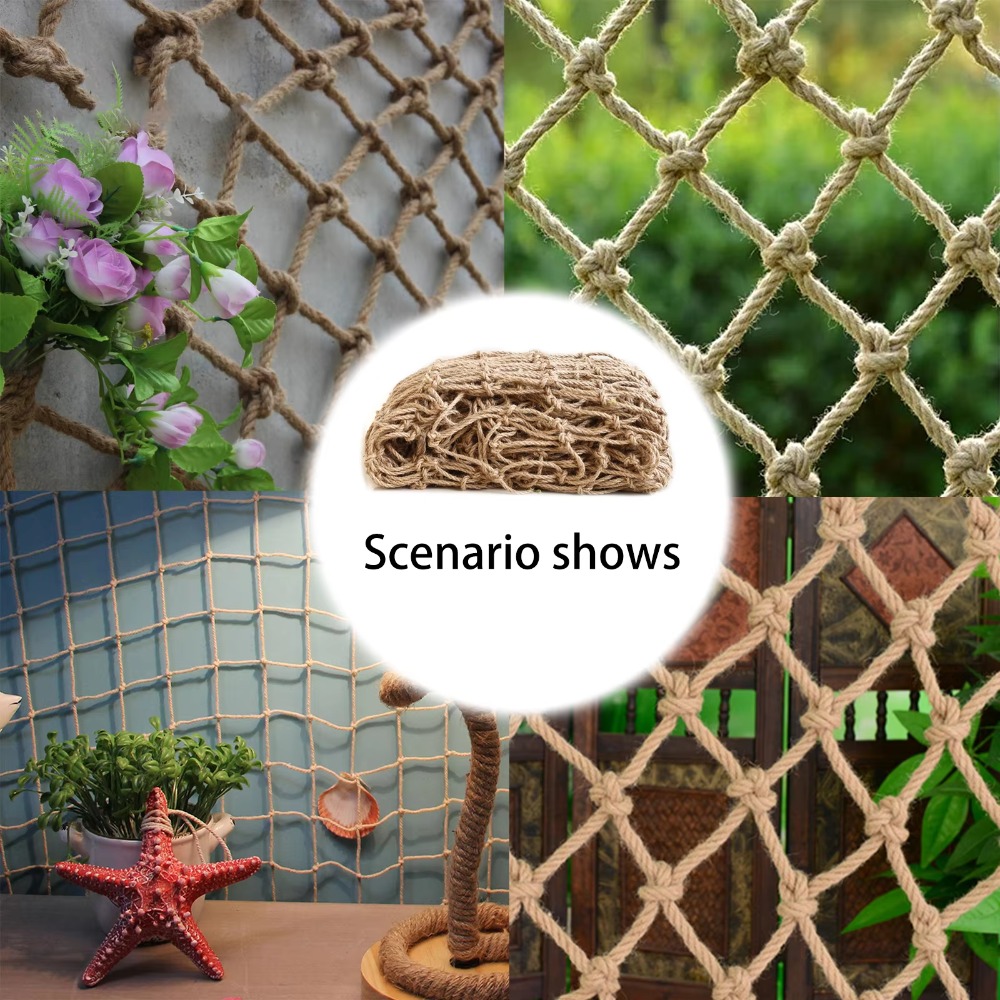 Twine Jute Natural - Kenevir Halat Tırmanma Ağı Bahçe Balkon