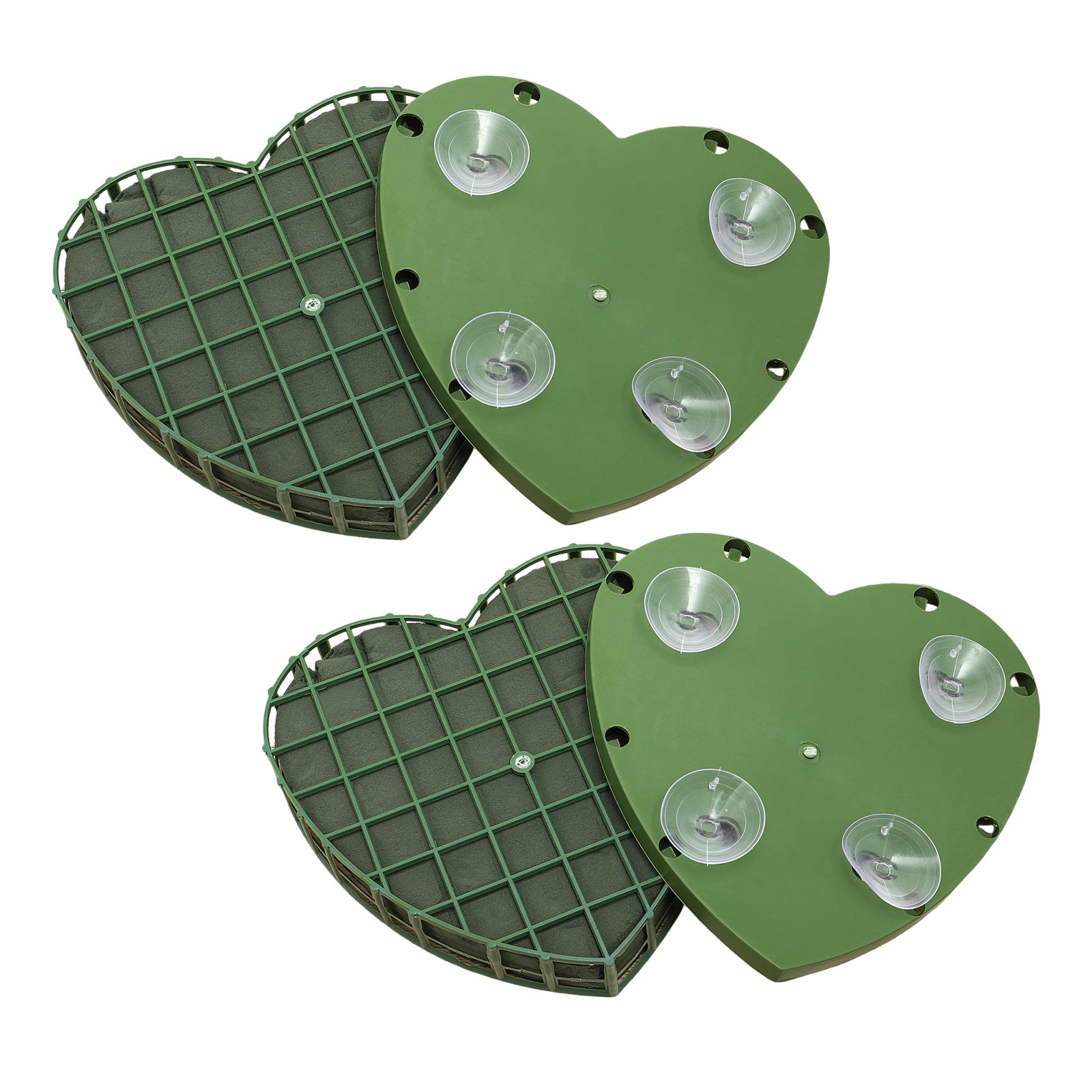 Bouquet Holder Foam - 2 Adet Kalp Şeklinde Çiçek Süngeri