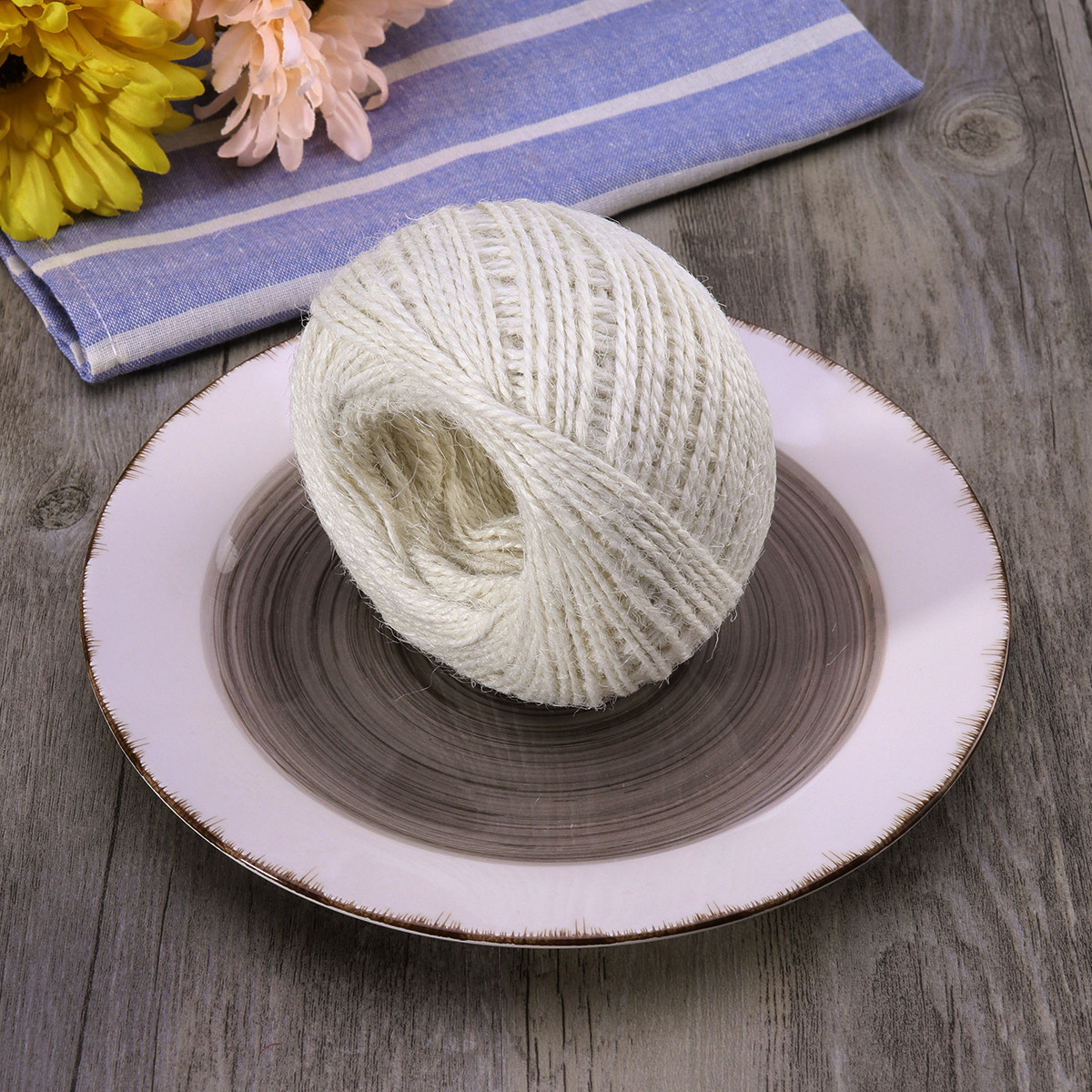 Krem Beyaz Jüt Halat Doğal Sic - Twine Jute Natural incelemesi ve fiyatı