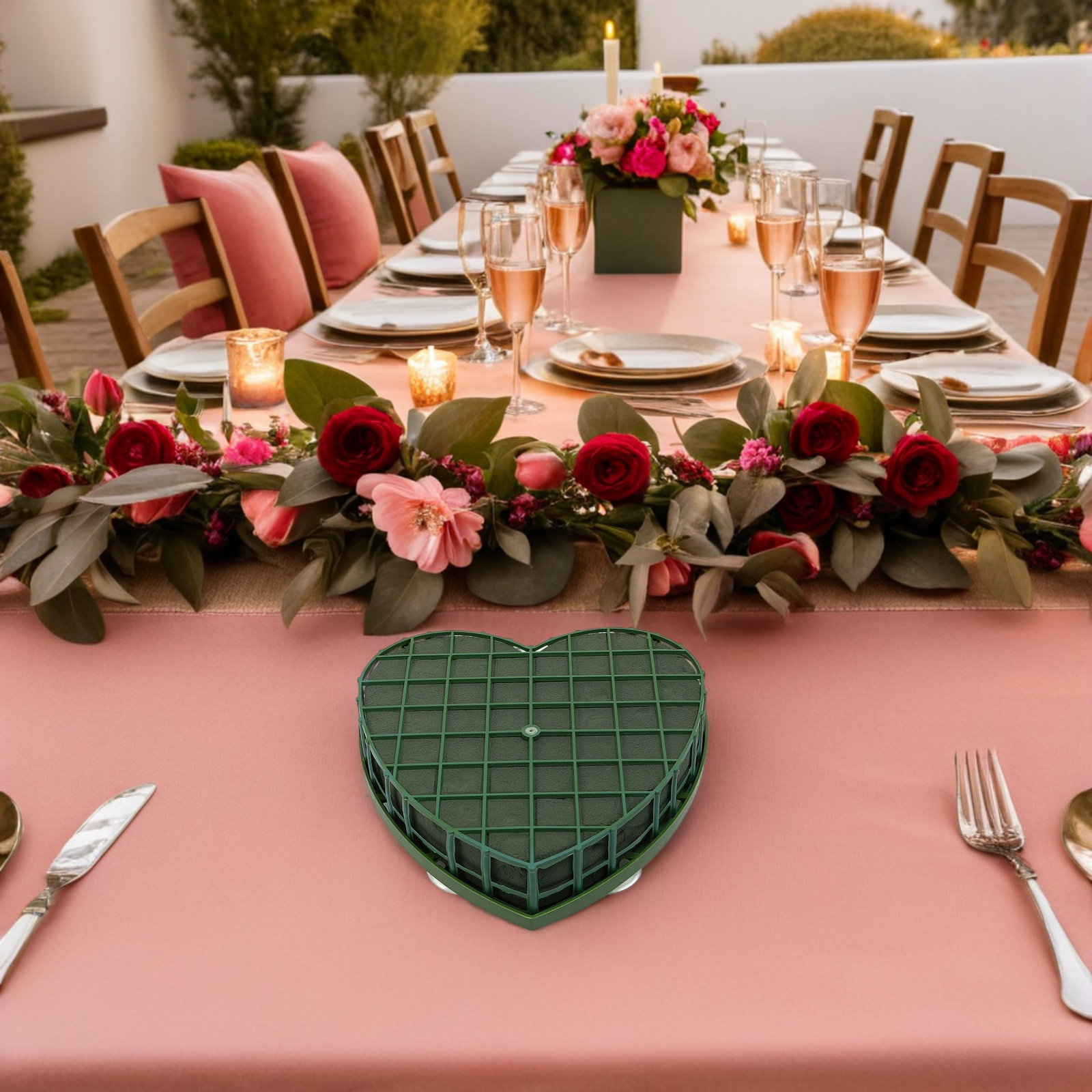 2 Adet Kalp Şeklinde Çiçek Sün - Bouquet Holder Foam incelemesi ve fiyatı